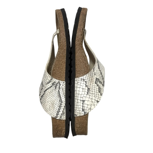 Birki’s By Birkenstock Snake Skin Sandals Size W11 M9 Summer Flats Comfortable - Picture 9 of 13